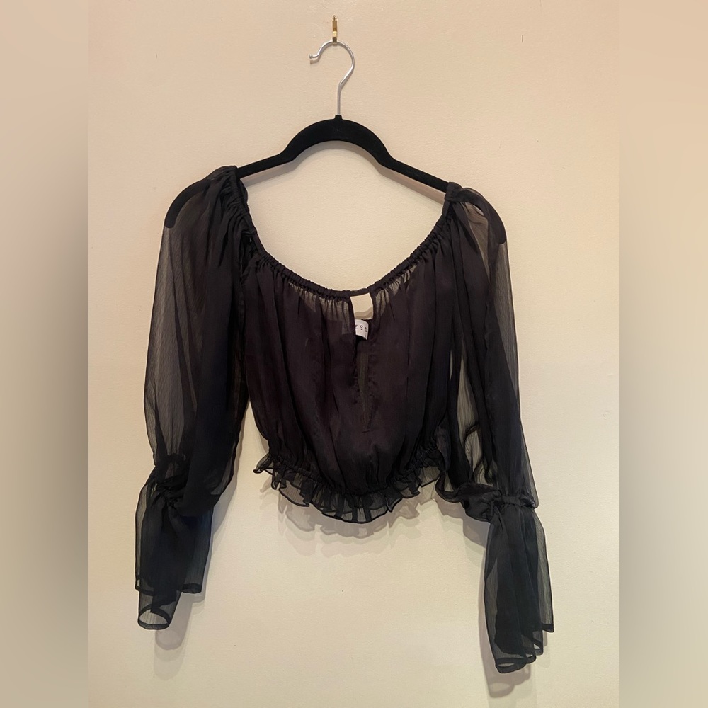 Lioness Sheer Black Top